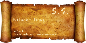 Salczer Irma névjegykártya